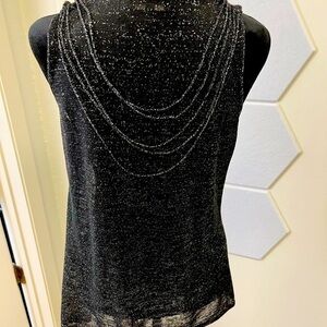 🖤EILEEN FISHER SPARKLY SLEEVELESS TOP